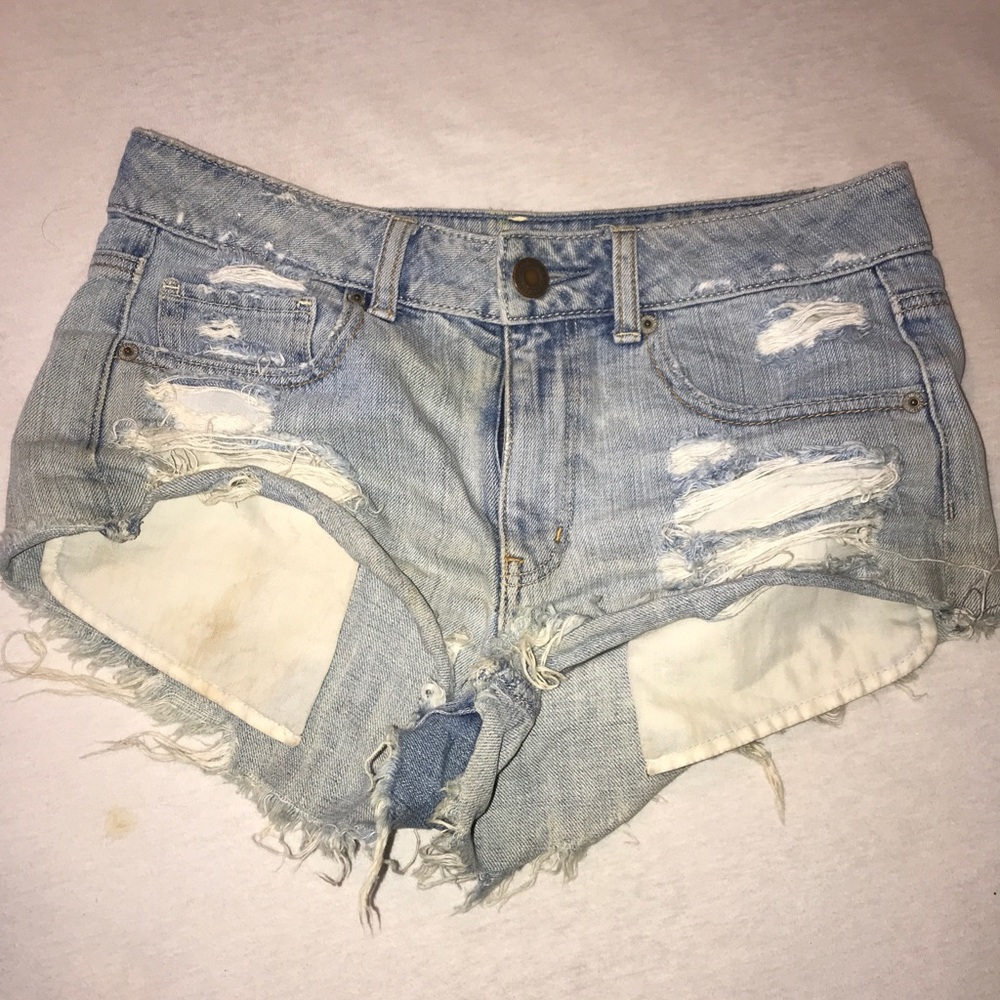 American Eagle ripped jean shorts
